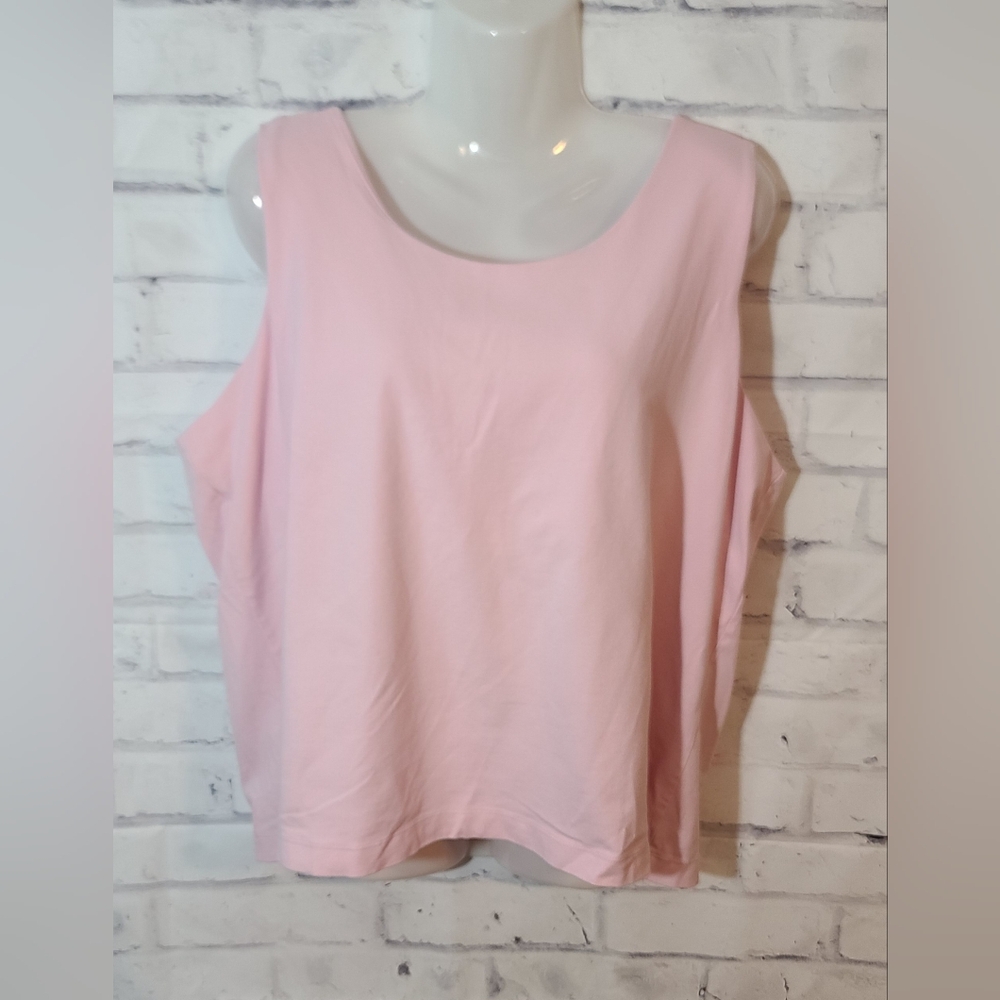 L.L. Bean Light Pink Heavy Cotton Tank Top 2X